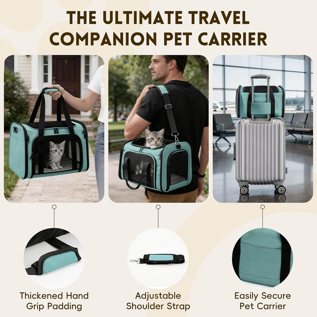 Cat Carrier Soft, Dog Carriers for Small Dog/Large Cat (Up to 16lb)