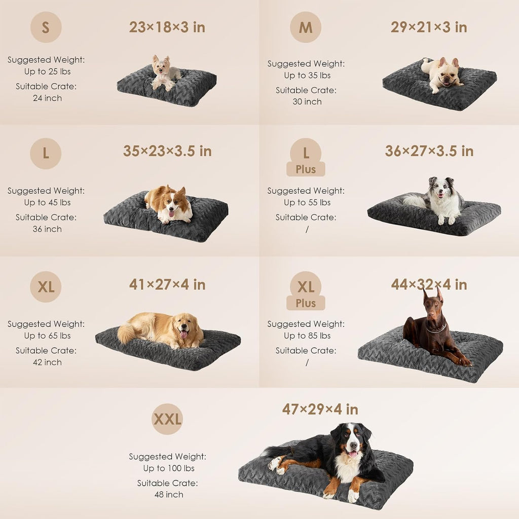 EHEYCIGA Washable Dog Beds for Small Dogs, 23x18 Inch Pet Bed, Charcoal