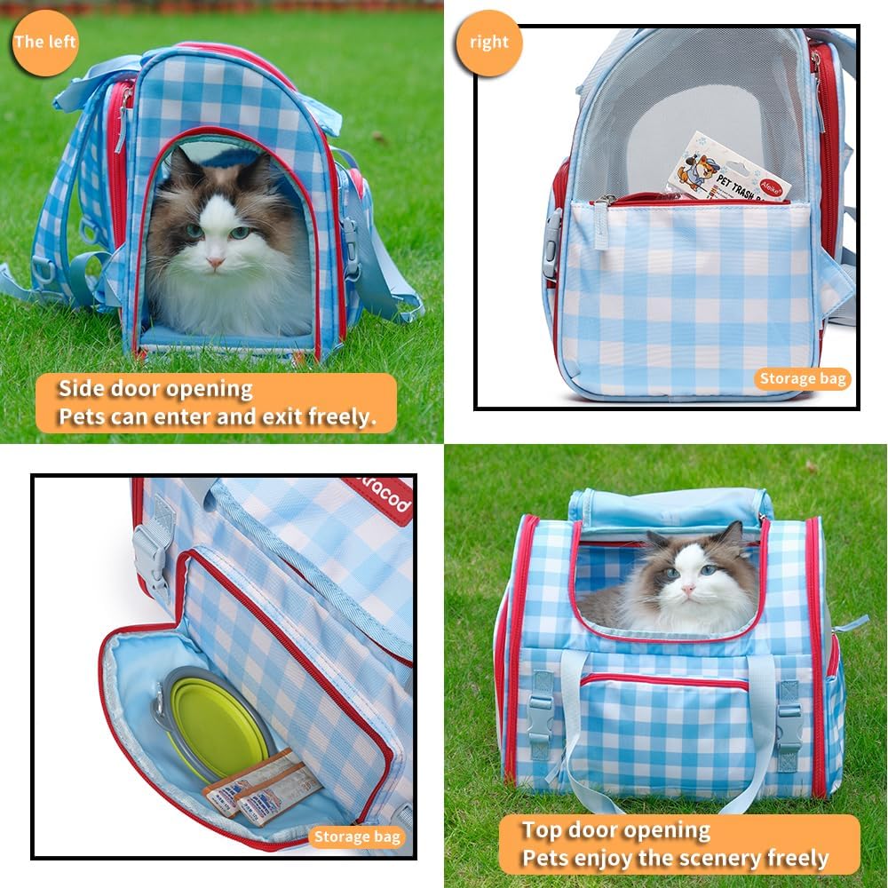 Pet Backpack Carrier for Small Dogs Medium Cats, Puppies,Breathable and Collapsible Design, Portable Travel Bag for Bearded Dragon,Rabbit Cage