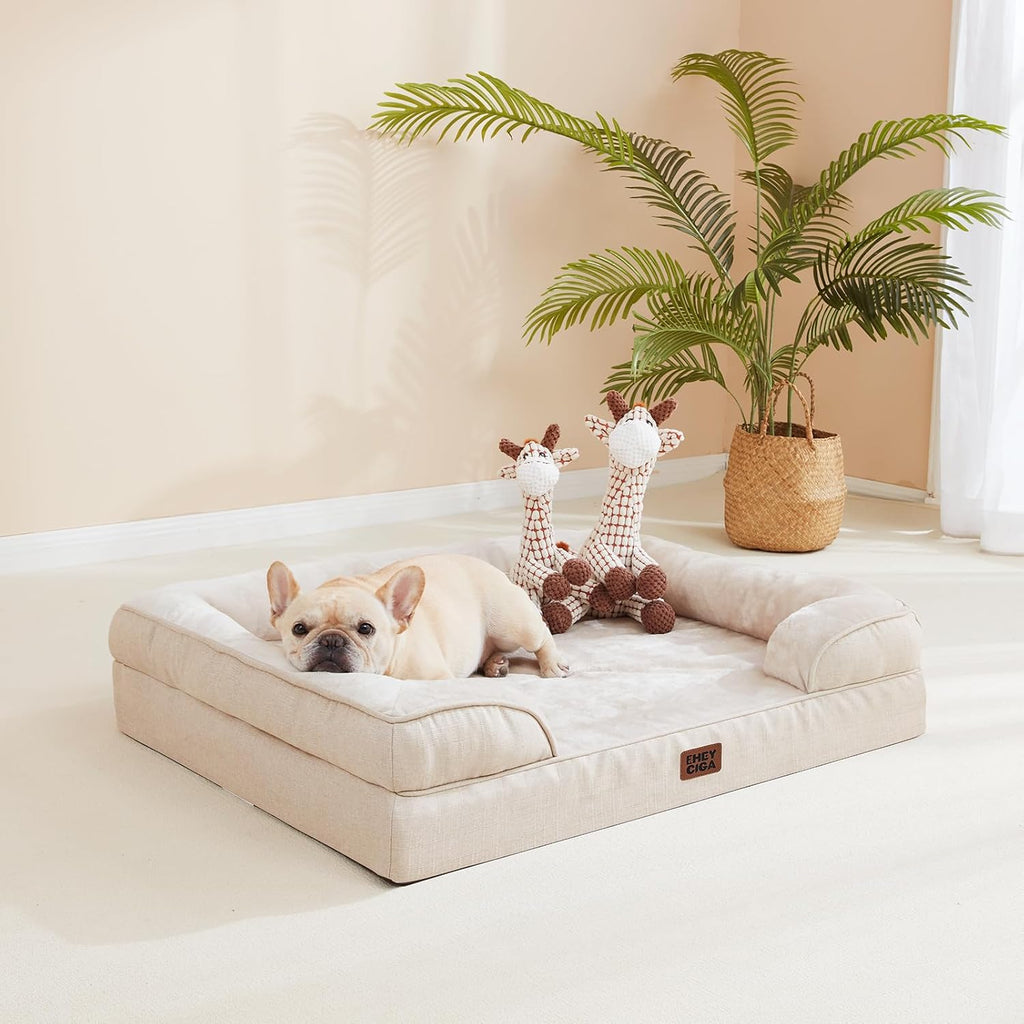 EHEYCIGA Orthopedic Dog Beds Large Sized Dog, Waterproof Washable Pet Bed