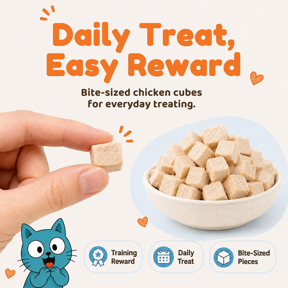 Freeze Dried Chicken Cat Dog Treats 4 oz Single Ingredient