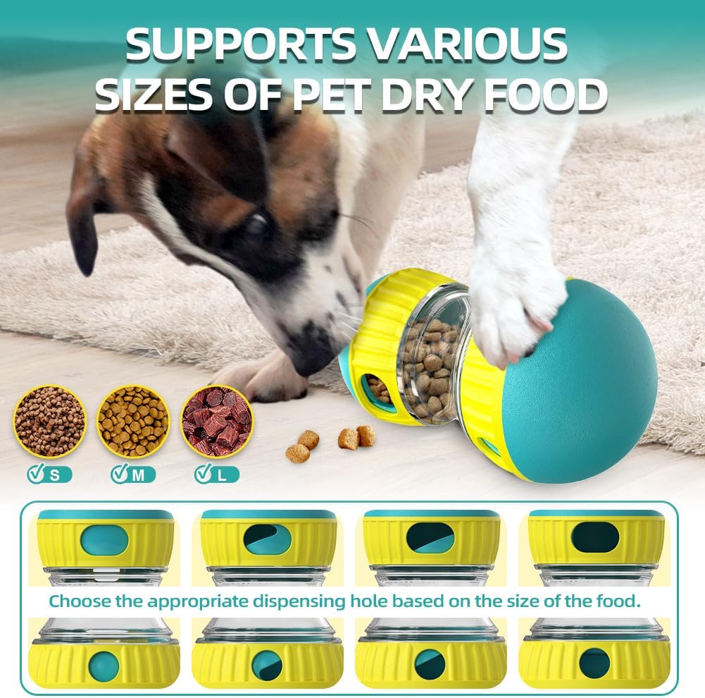 Mankoda Interactive Dog Puzzle Toy, Rolling Treat Dispenser Slow Feeder