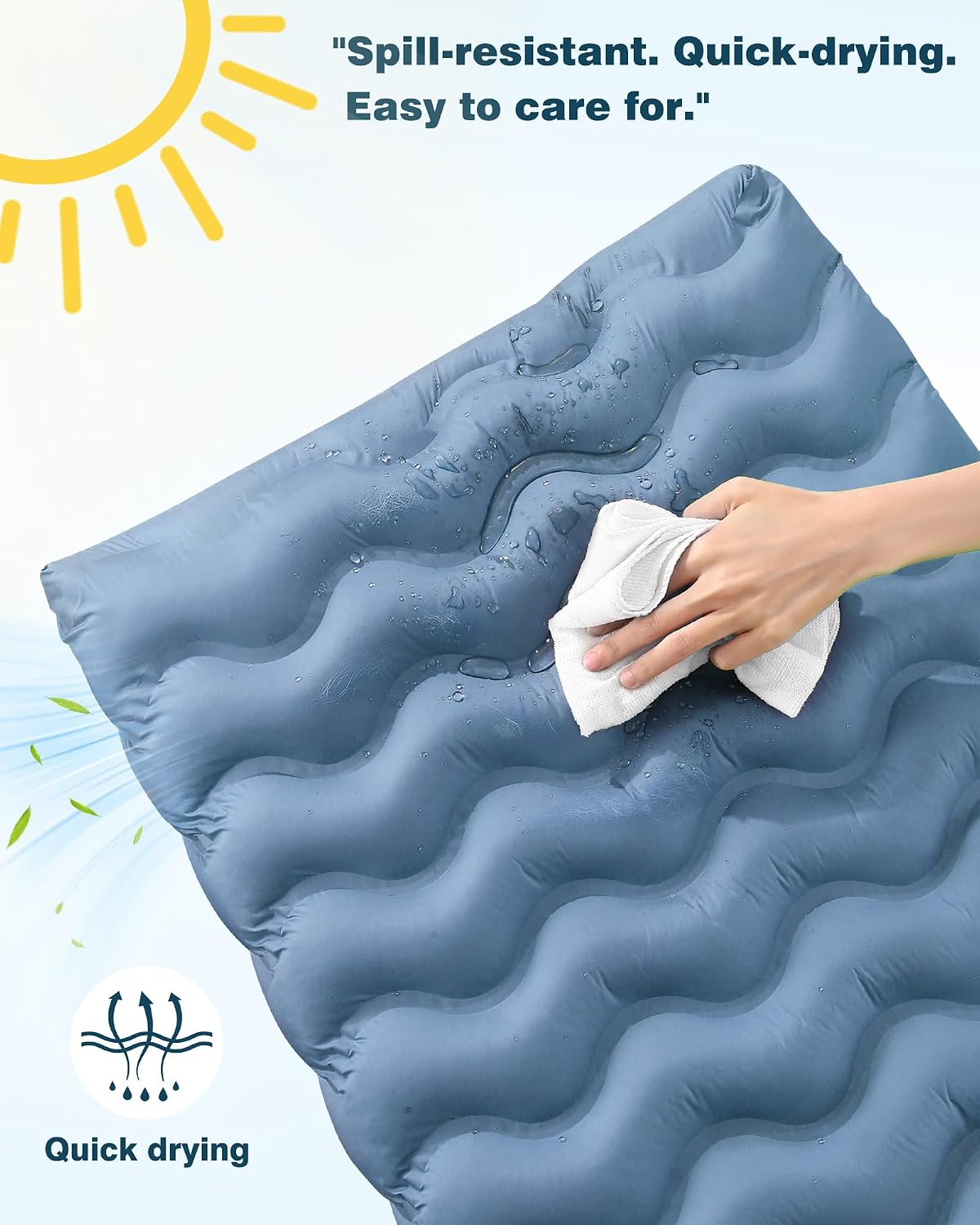 Washable Dog Bed, Cooling Dog Crate Bed Mat with Memory Foam, Water-Resistant Outdoor Dog Bed for Large Medium Small Dogs