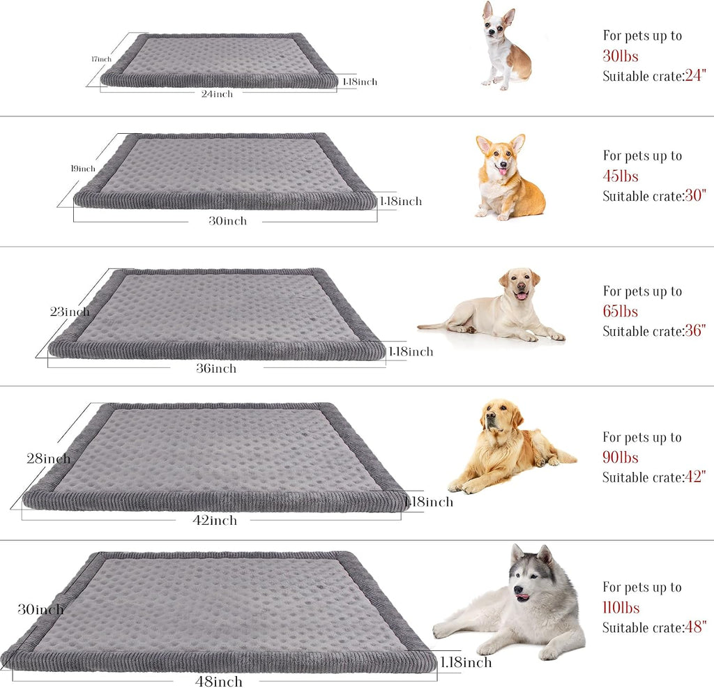 48x30 Inch Dog Crate Bed Memory Foam Large Kennel Pads for Dog Cages