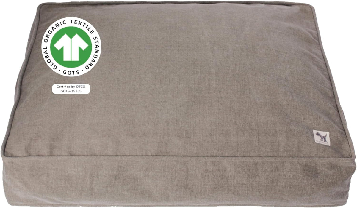Molly Mutt Gray Dog Bed Cover, Non-Toxic & 100% Cotton, 27"x36"x5"