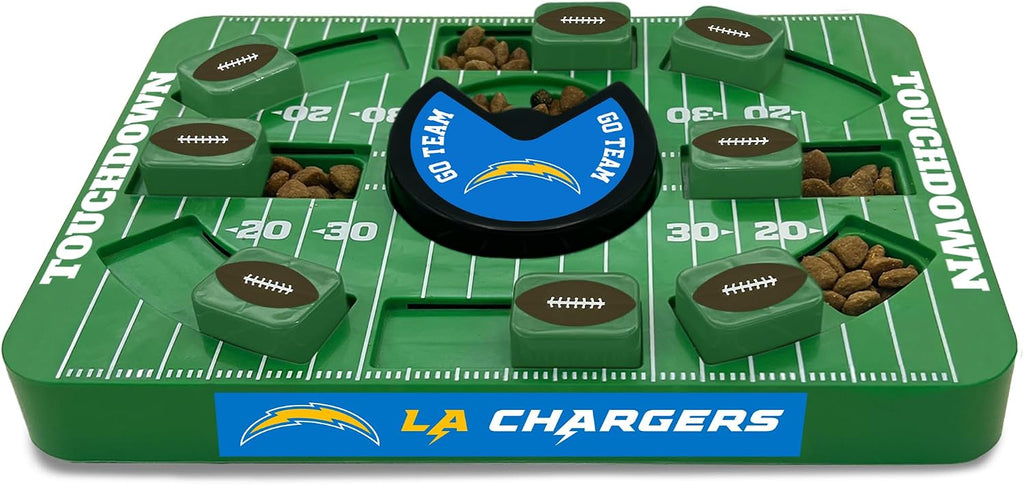 Pets First NFL Los Angeles Chargers Large Puzzle Toy for Dogs, Slow Feeder Board for Pets, New Bigger Size, Interactive Doggie Treat Toy