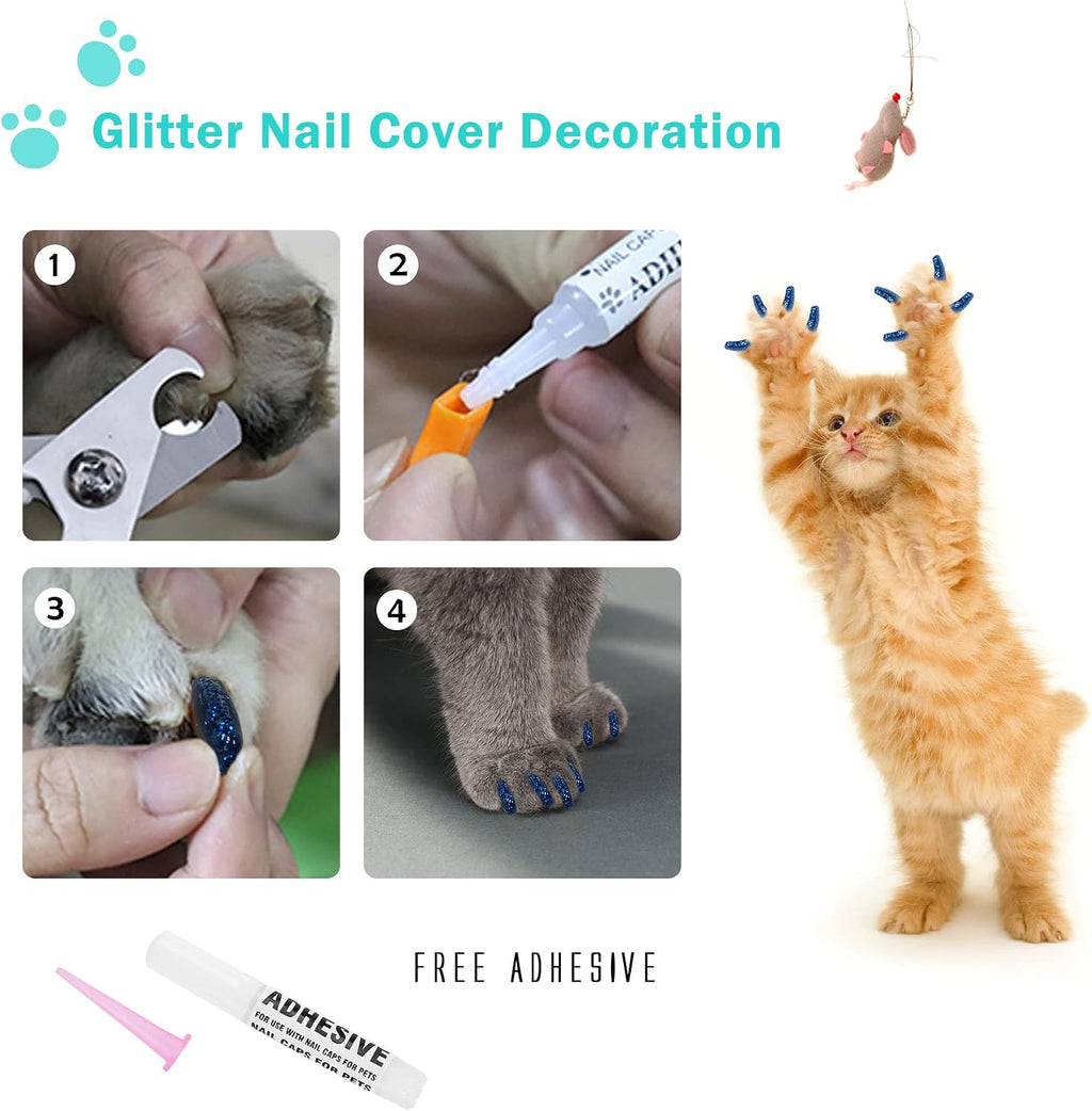 JULMELON 10 PCS Cat Washing Bag for Bath Shower Adjustable Net Grooming Set | Pet Brush Nail Clipper File, Hair Combs Tick Tool, Nail Caps, Bathing Trimming Examination, Grey and Green 