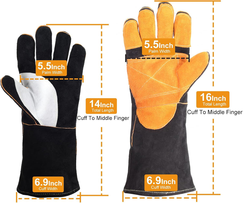 TOPDC Animal Handling Gloves, 16-Inch Bite & Scratch Resistant for Dog Cat