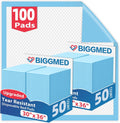 BIGGMED Tear-Resistant Disposable Bed Pads 30" x 36" 100 Count Absorbent Underpads, Chux Thicker Extra Large Incontinence Bed Pads, Pee Pads for Adults, Kids, Elderly, Pets
