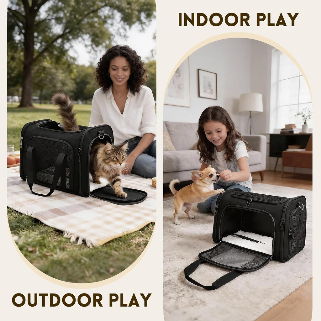Cat Carrier Soft, Dog Carriers for Small Dog/Large Cat (Up to 16lb)