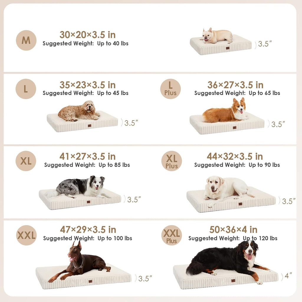 EHEYCIGA Orthopedic XXL Dog Bed 47"x29" Extra Large Pet Beds for Dogs