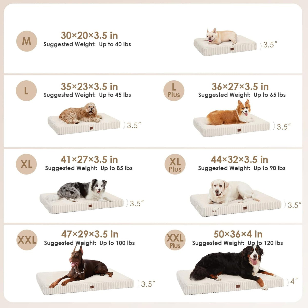 EHEYCIGA Orthopedic XXL Dog Bed 47"x29" Extra Large Pet Beds for Dogs