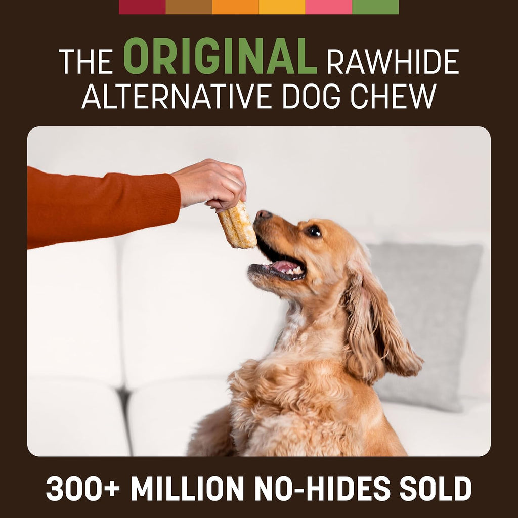 Earth Animal No Hide Dog Chews - Rawhide Free Small Rolls 6 Count Pork