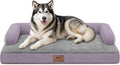 MEKIY XXL Orthopedic Waterproof Dog Bed with Bolster for Extra Large Dogs