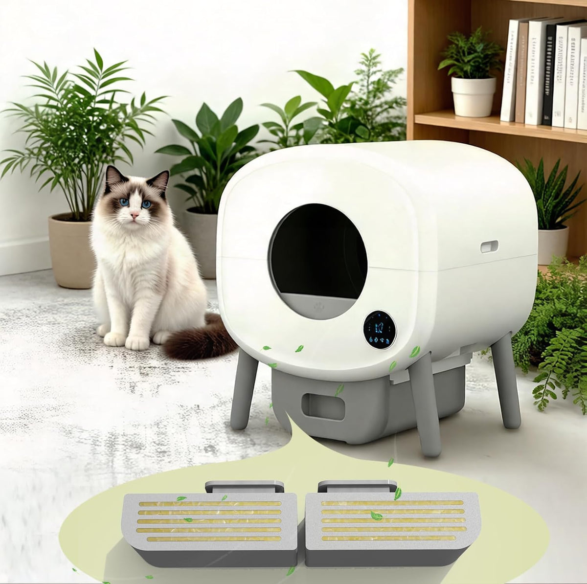 Fragrance Boxes for Cumrige, Deodorizer for Cumrige Self Cleaning Litter Box, Odor Eliminator Compatible with Fumoi Automatic Cat Litter Box, Deodorizer Refill, Lemon Scent