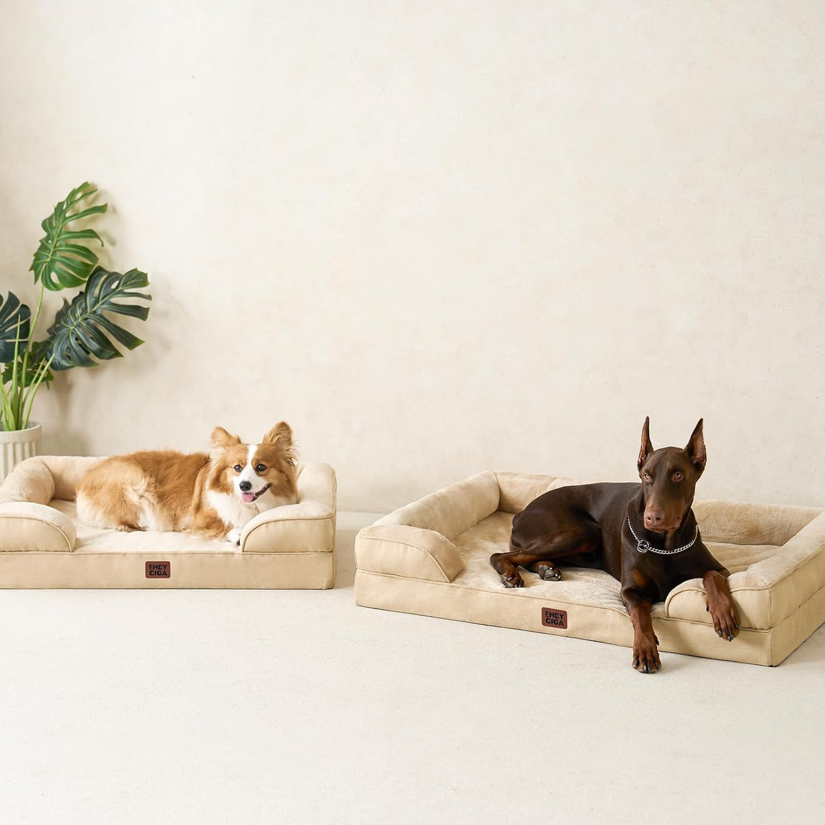 EHEYCIGA Orthopedic Small Dog Bed, Waterproof Memory Foam Washable Pet Beds