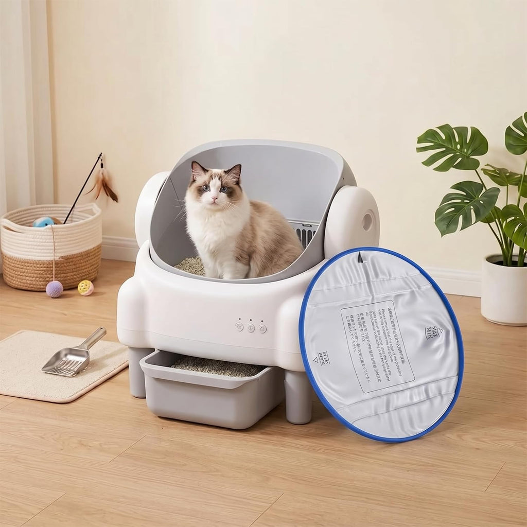 Waterproof Pads for Open Top Self-Cleaning Cat Litter Box, 2-Pack | Washable Removable Cat Litter Box Pads, Leak-Proof Replacement Liner Accessories