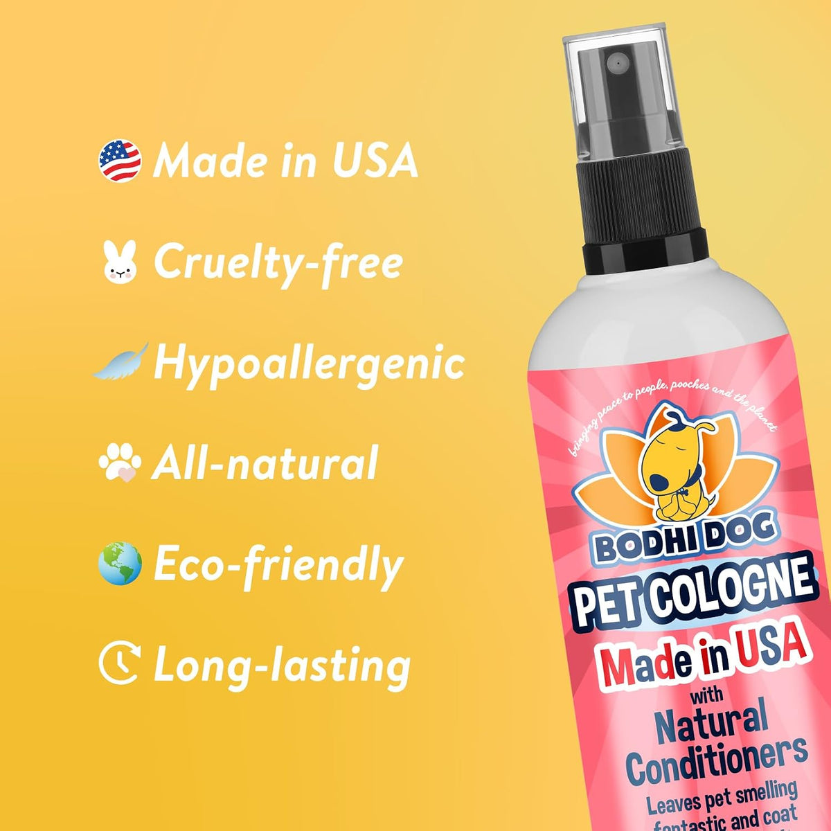 Bodhi Dog Premium Dog Cologne - Deodorizing Dog Perfume & Conditioner for Dogs & Cats - Natural Long Lasting Spray - Keeps Pets Fresh All Day - Gentle, Safe Formula, Made in USA (Sugar Cookie 8 Fl Oz)