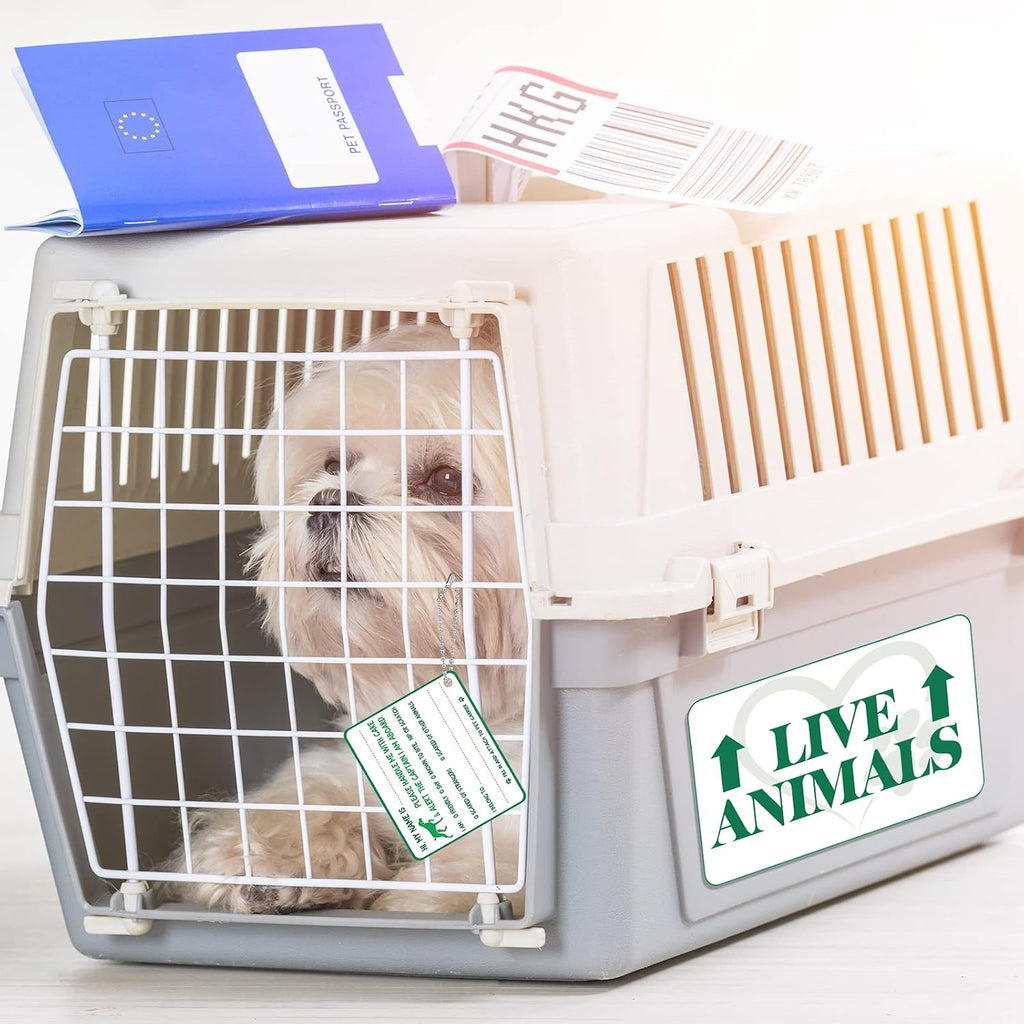 Eaasty 23 Pcs Live Animal Stickers Pet Travel Kit for Airline Cargo Crates
