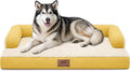 MEKIY XXL Orthopedic Waterproof Dog Bed with Bolster for Extra Large Dogs