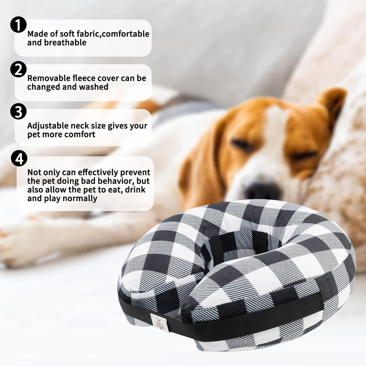 CuteBone Dog Recovery Cone for Small Medium Dogs & Cats