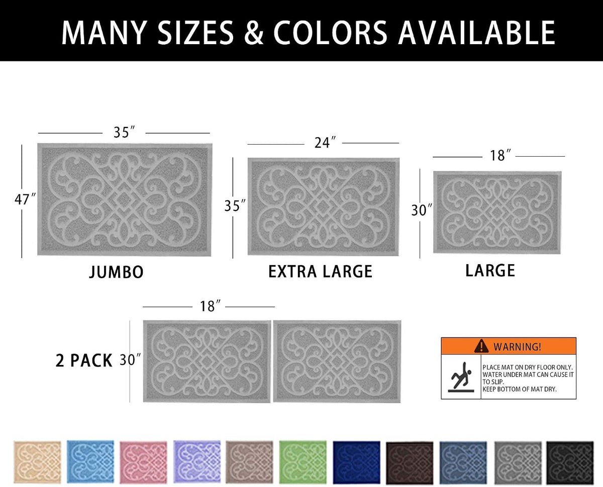 PetLike Cat Litter Box Mat, Thick Kitty Litter Trapping Mat, Durable,Waterproof &Washable with Non-Slip Backing, Soft on Kitty Paws and Easy to Clean, BPA Free 35x24,Tan