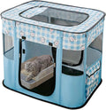 XRG Foldable Pet Playpen,Indoor Cat cage Puppy Crates M(31.5"x23.6"x21.7")