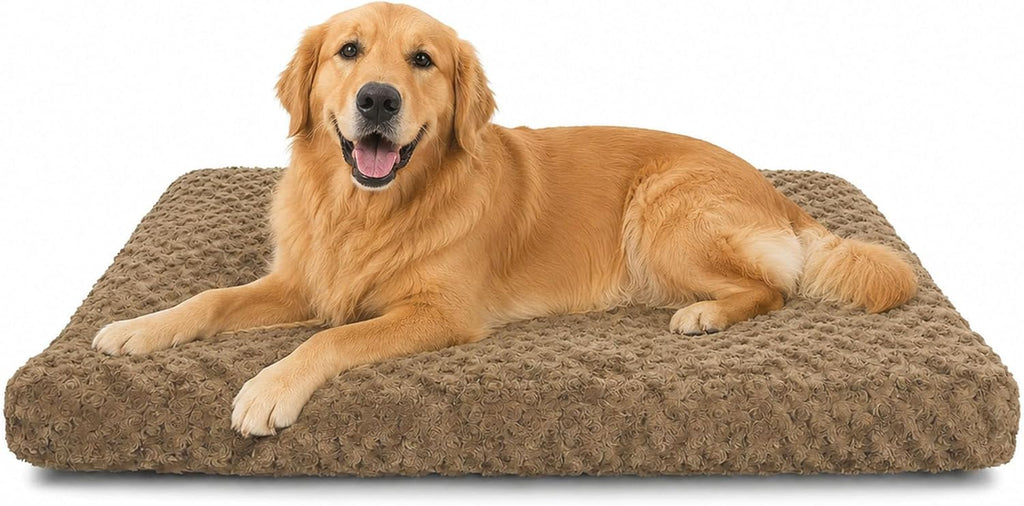 Dog Bed Large Size, Plush Washable Pet Bed Mat, Dog Crate Bed 35"x23"