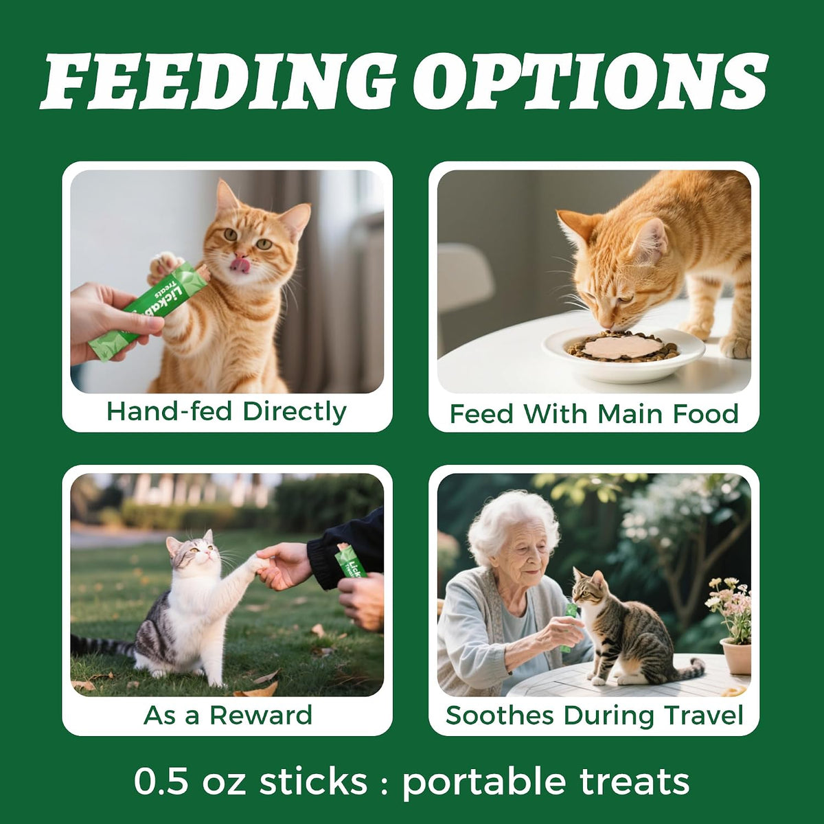 Wellix Lickable Cat Treats Grain-Free Chicken & Cat Grass Flavor (24 Count)