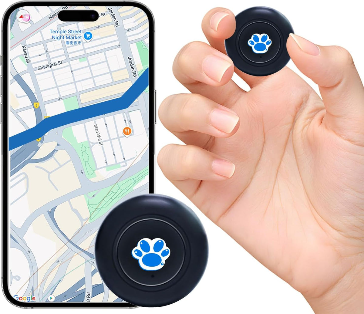 GPS Tracker for Vehicles,Cars,Kids,Pets,and Motorcycles,Real-Time Location Tracking,No Monthly Fee No Subscription,Mini Hidden GPS Tracker Device for Car,Dog,Elderly and Personal Use(TG22)