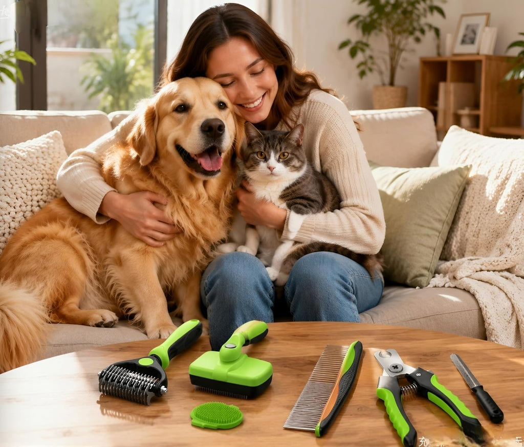 Dog Brush for Shedding,Deshedding Slicker Undercoat Rake Brush for Dog,6PCS