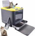 Stainless Steel Cat Litter Box Enclosed, Small, Dual Entry, Pull-Out Tray