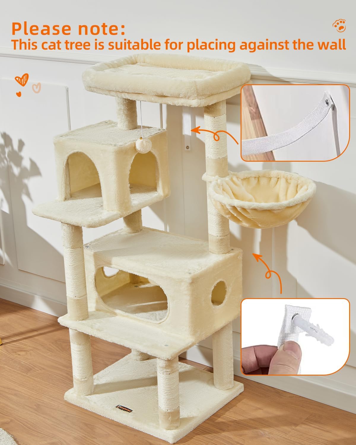 Taoqimiao Cat Tree, 49In Cat Tower for Indoor Cats Large Adult