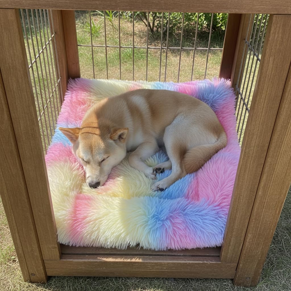 Dog & Cat Bed for Indoor Cats, Machine Washable, Calming Donuts Bed for Pet