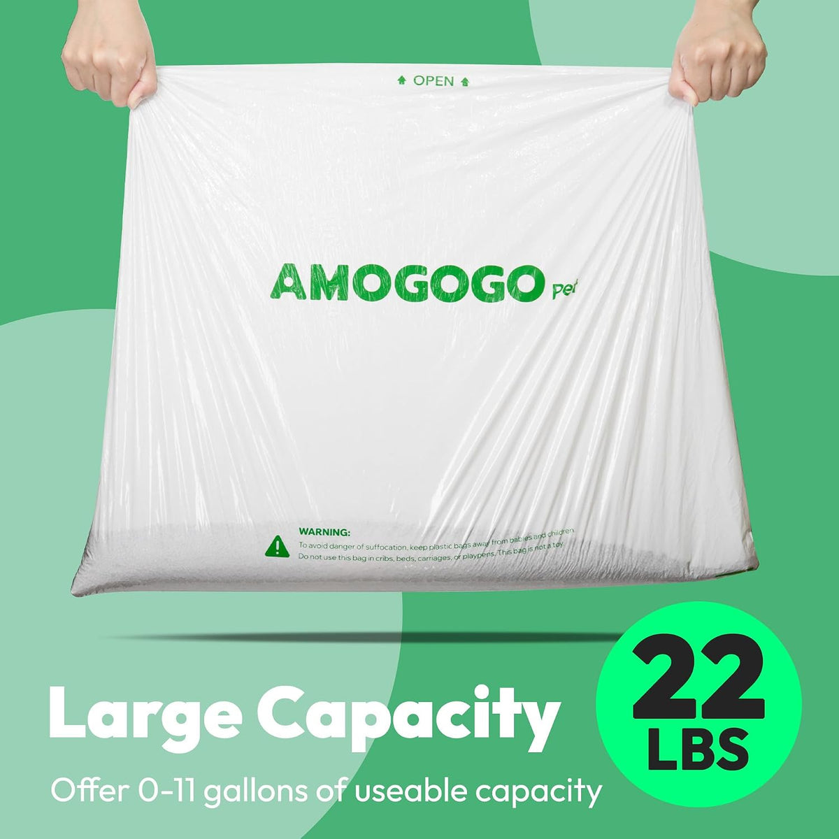 100 Pcs Waste Bags Liners, Compatible with Litter Robot 4/5/3, Leak-Proof Replacement Waste Bags, Heavy Duty Cat Litter Trash Bags, Waterproof Litter Bags, 26.4" x 21.9"