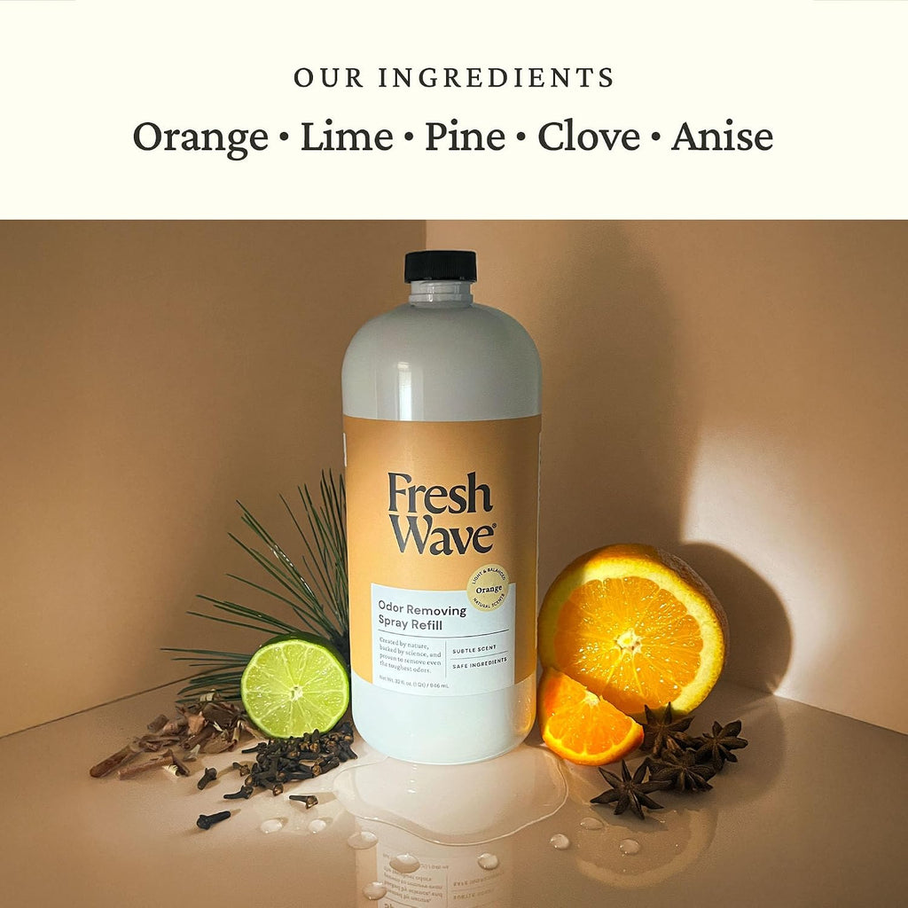 Fresh Wave Orange Odor Eliminator Spray & Air Freshener Refill, 32 fl. oz. (Pack of 2)