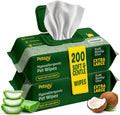 Petazy Pet Wipes for Dogs & Cats - Paws, Ears & Butt Cleaning, 200 Count