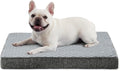 JOEJOY Orthopedic Dog Bed for Small Dogs, Washable Dog Crate Bed Small Sized with Removable Cover, Egg Memory Foam Pet Beds, Light Grey, 23"x17"