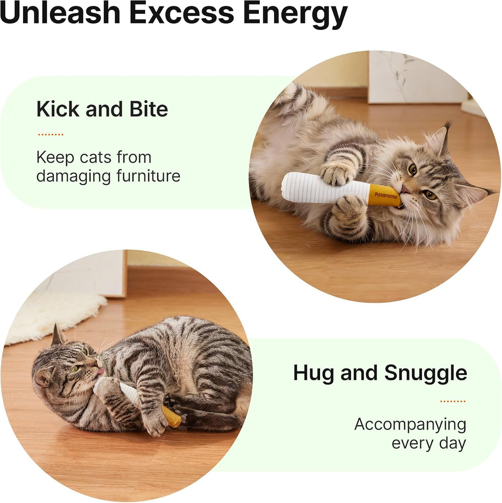 Potaroma 3-Pack Catnip Cat Toys, 15,000mg A+ Pure Kitten Kickers
