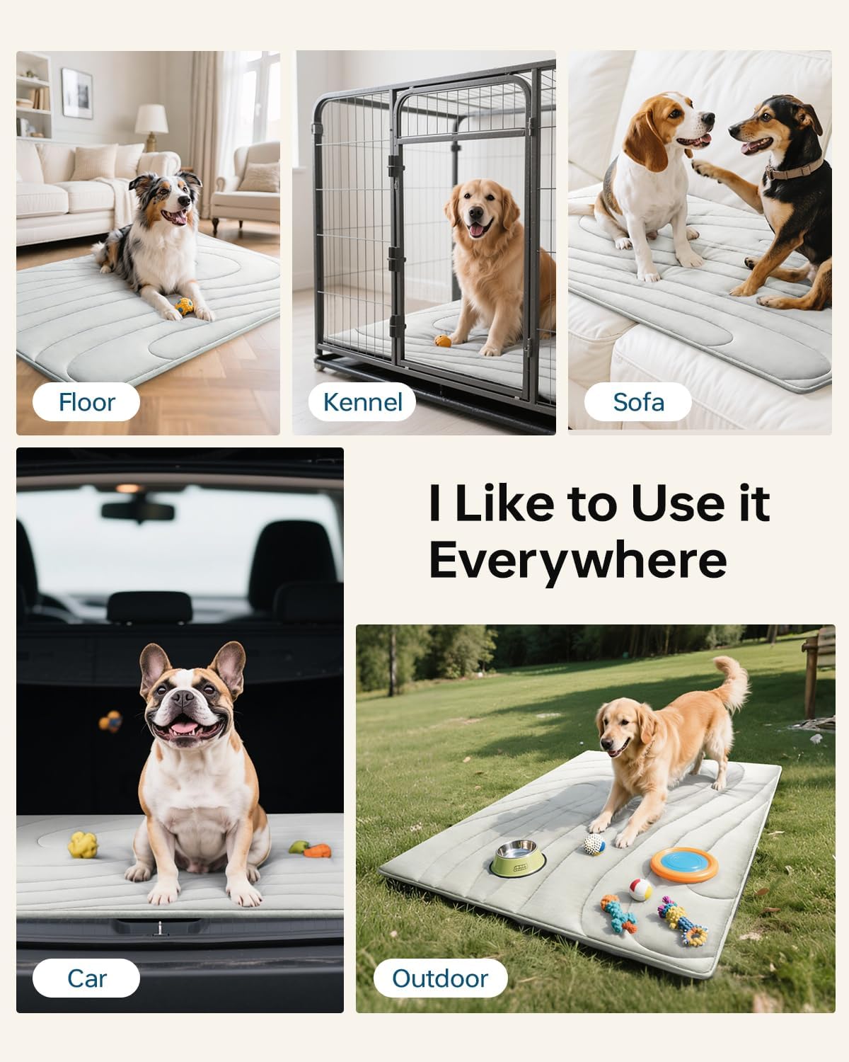 Cooling Mat for Dogs, 36"x23" Washable Pet Cooling Pad, Small & Medium Dogs