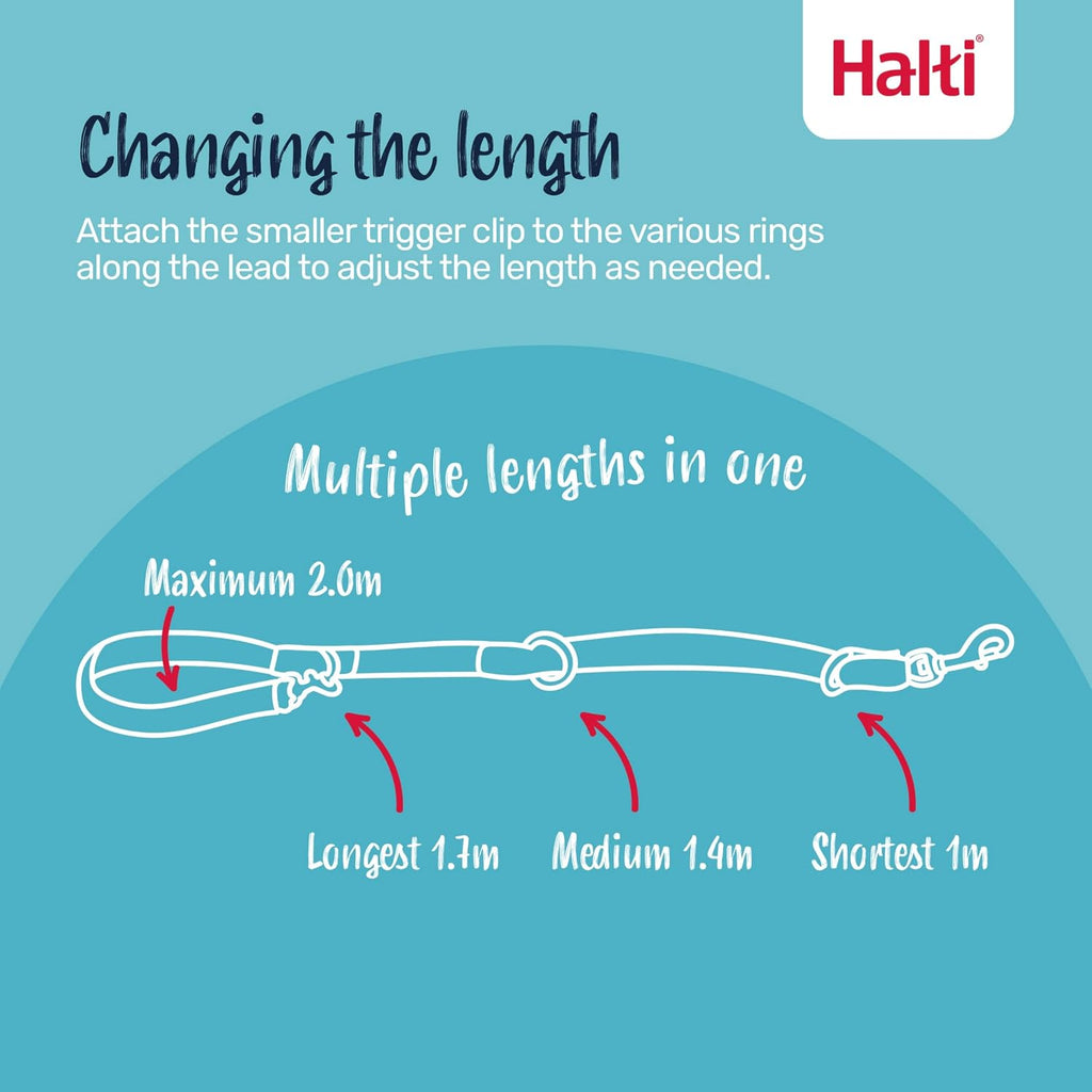 Halti Training Dog Leash | Size S, Cobalt Blue | 2m Length