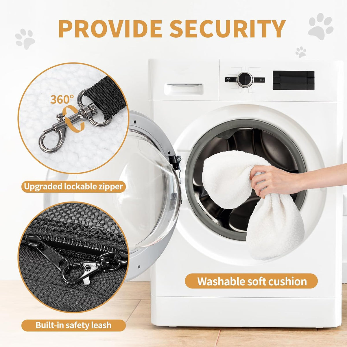 ‌Petsfit Airline Approved Pet Carrier for Small Dogs & Cats, 19x9x12 TSA Approved Carrier, with Removable Dual-Sided Padding (2-Way Placement) - Fits Under Most Airplane Seats, Escape Proof (Black)