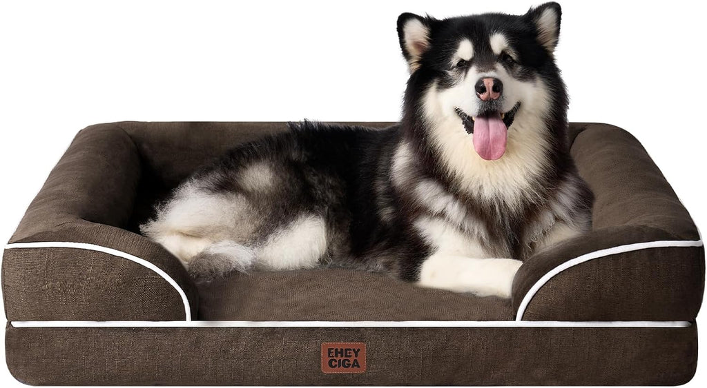 EHEYCIGA Orthopedic XXL Dog Bed, Waterproof Washable XL Big Pet Bed 52"