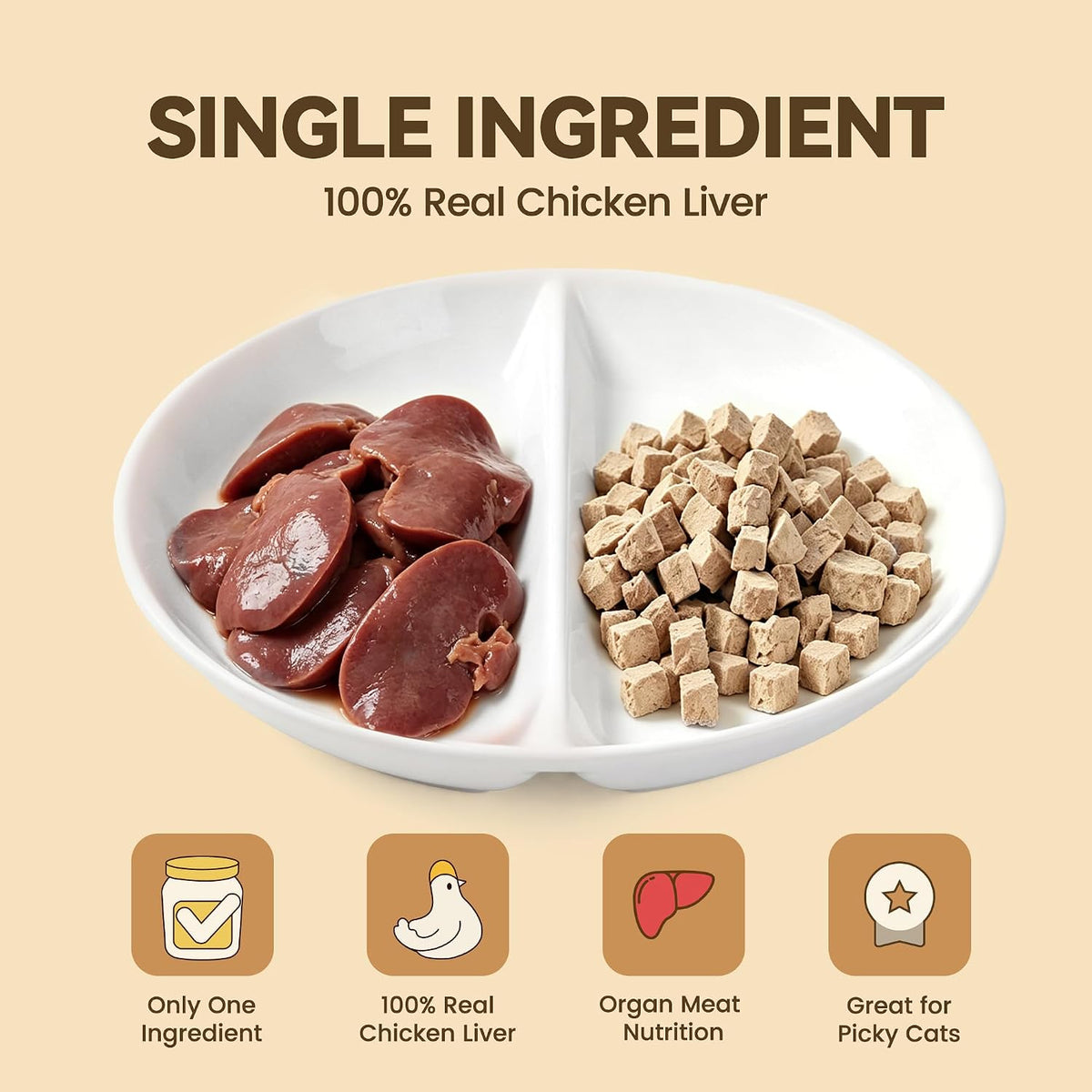 Freeze Dried Chicken Liver Cat Dog Treats 2oz