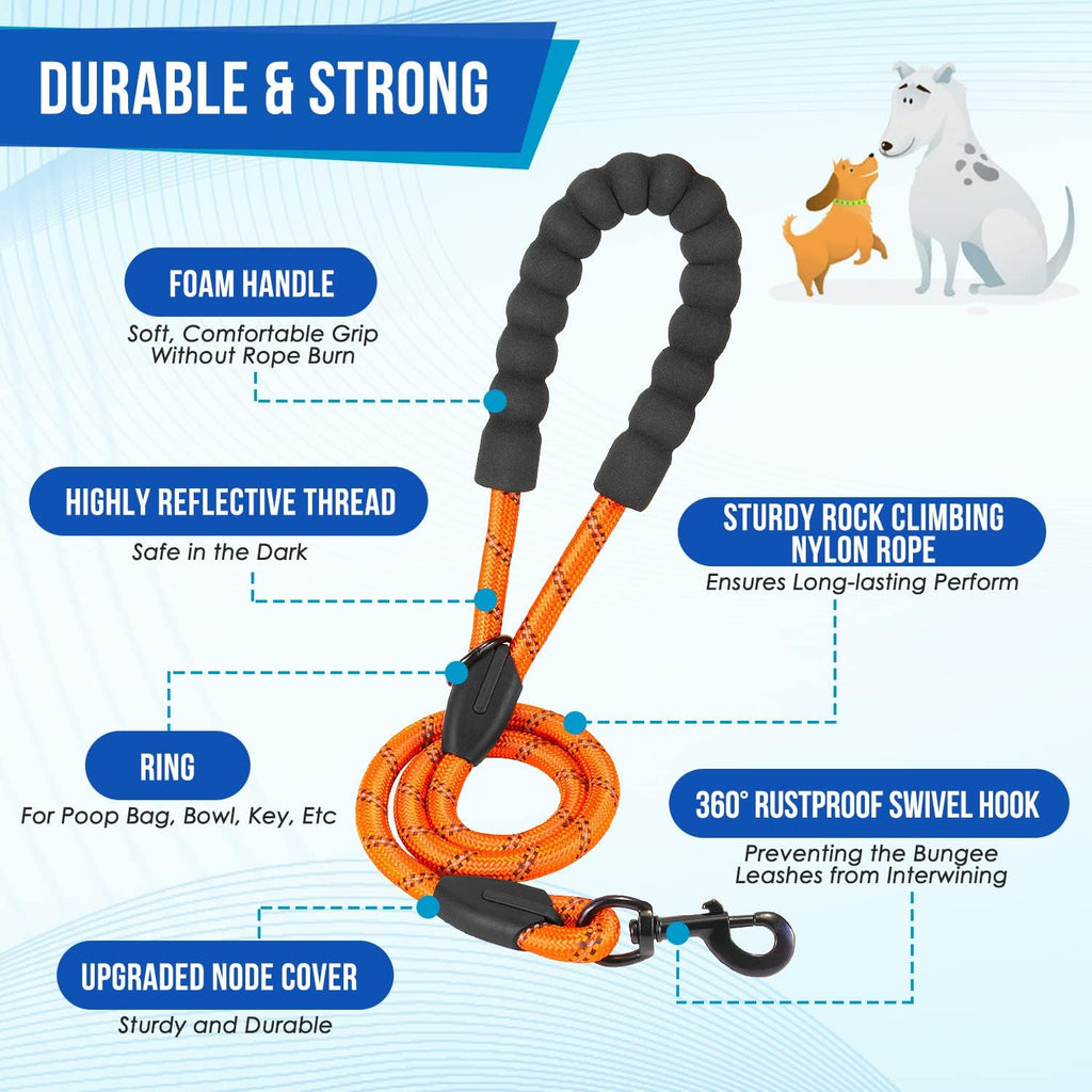 Lukovee Double Dog Leash, Heavy Duty Lead, No Tangle, M