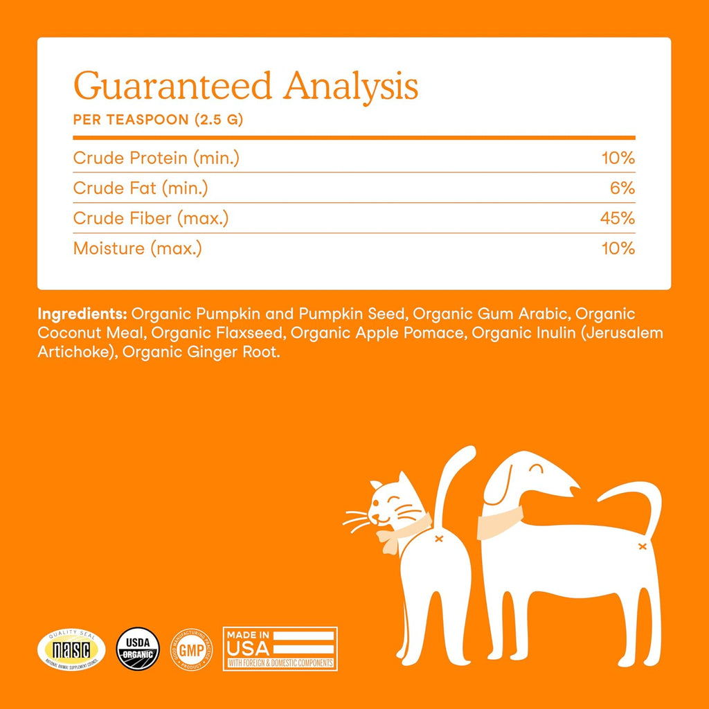 Fera Pets Cat & Dog Pumpkin Plus Fiber Supplement - Powder, 90 Scoops