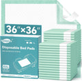 MILDPLUS Bed Pads with Adhesive Strips 36''X36'', 30 Count Chucks Disposable Underpads Extra Large Thicker Incontinence Pads for Unisex Adult, Senior, Kids and Pet