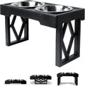 Pet Zone Designer Diner Elevated Dog Bowl Stand, 3 Adjustable Height Levels | 3 Height Adjustable, Includes 2 Stainless Steel Bowls with 7 Cup Capacity Each 