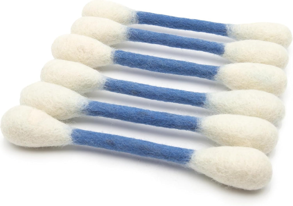 Glaciart One Swabs Cat Toys with Catnip - 6 Pk | Durable for Chew, Cute Cat Toys Interactive Kitty for Boredom, Exercise, & Play | Filled w/Organic Catnip for Anxiety & as Digestive Aid | Gift Idea