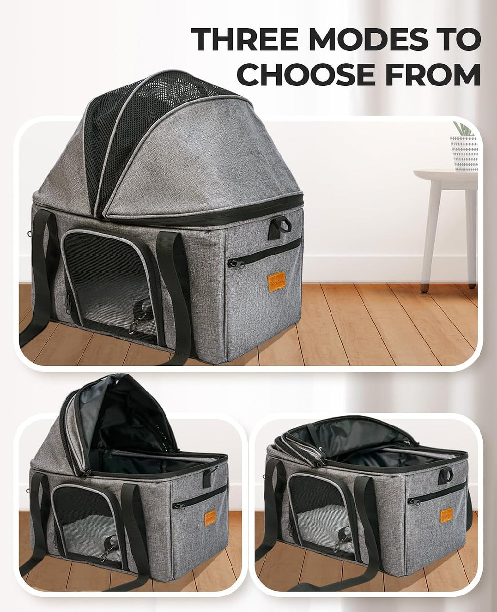 BurgeonNest Top-Expandable Cat Carrier with Semi-Open Canopy, Up to 25 lbs